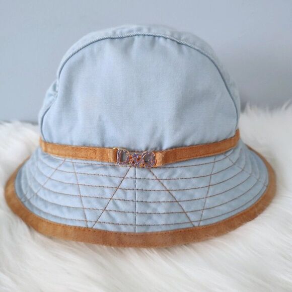 Dolce & Gabbana Accessories - Dolce & Gabbana leather trim bucket hat sz S EUC w/COA